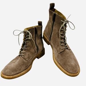 Vince Women's Tan Suede Cabria Lace Up Boots Size 6.5